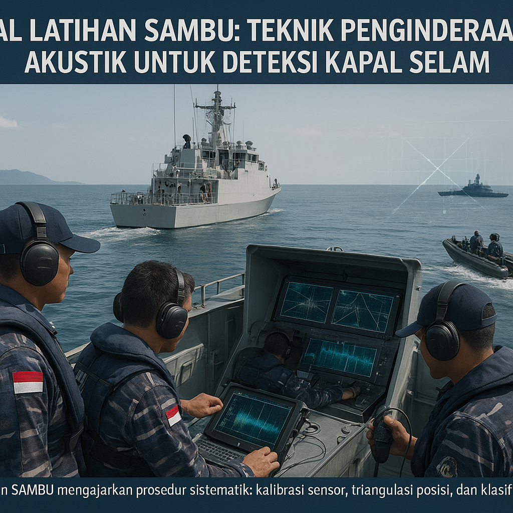 TNI AL Latihan SAMBU: Teknik Penginderaan Akustik untuk Deteksi Kapal Selam