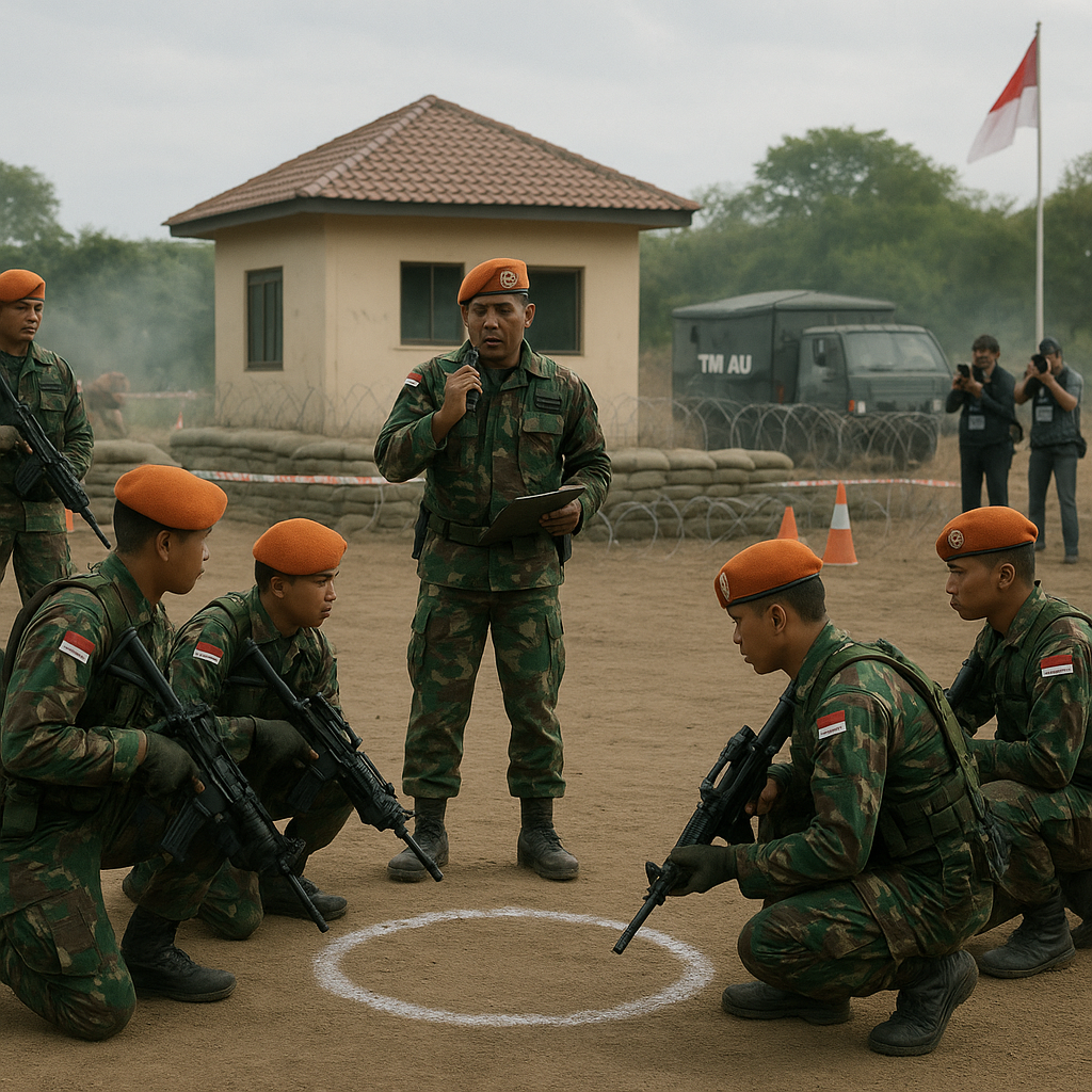 Simulasi Pertahanan Area Terbatas oleh Paskhas: Formasi Diamond dan Prosedur Perimeter Defense