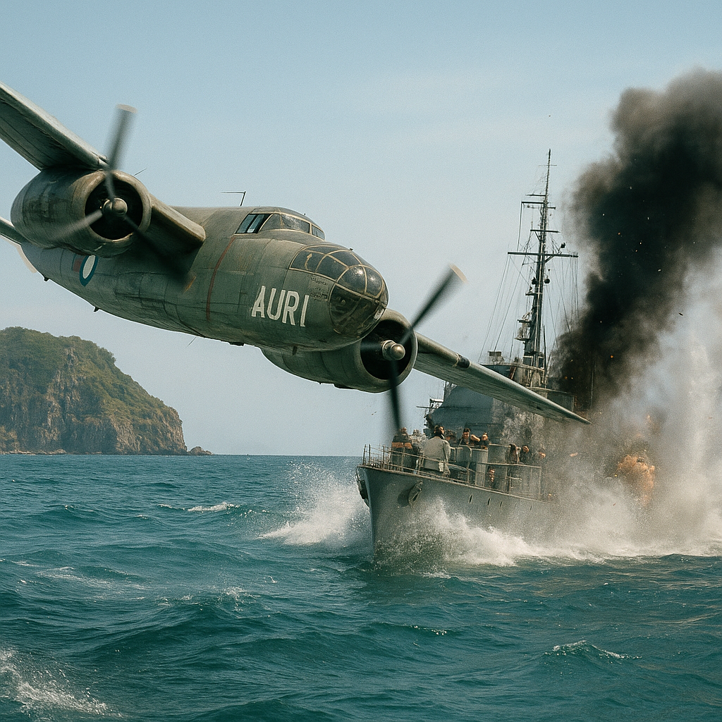 B-25 Mitchell AURI dalam Operasi Trikora, Gempur Kapal Belanda di Pulau Gag