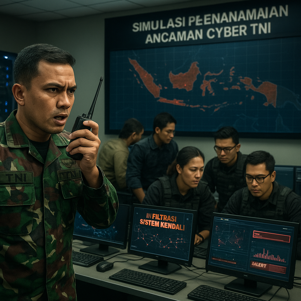 Simulasi Penanganan Ancaman Cyber dalam Operasi Tempur Modern TNI