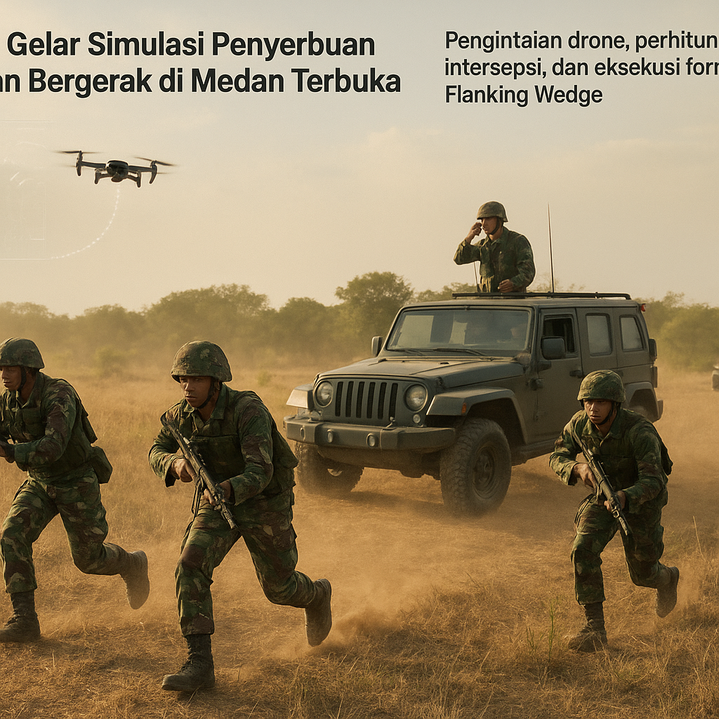 TNI AD Gelar Simulasi Penyerbuan Sasaran Bergerak di Medan Terbuka