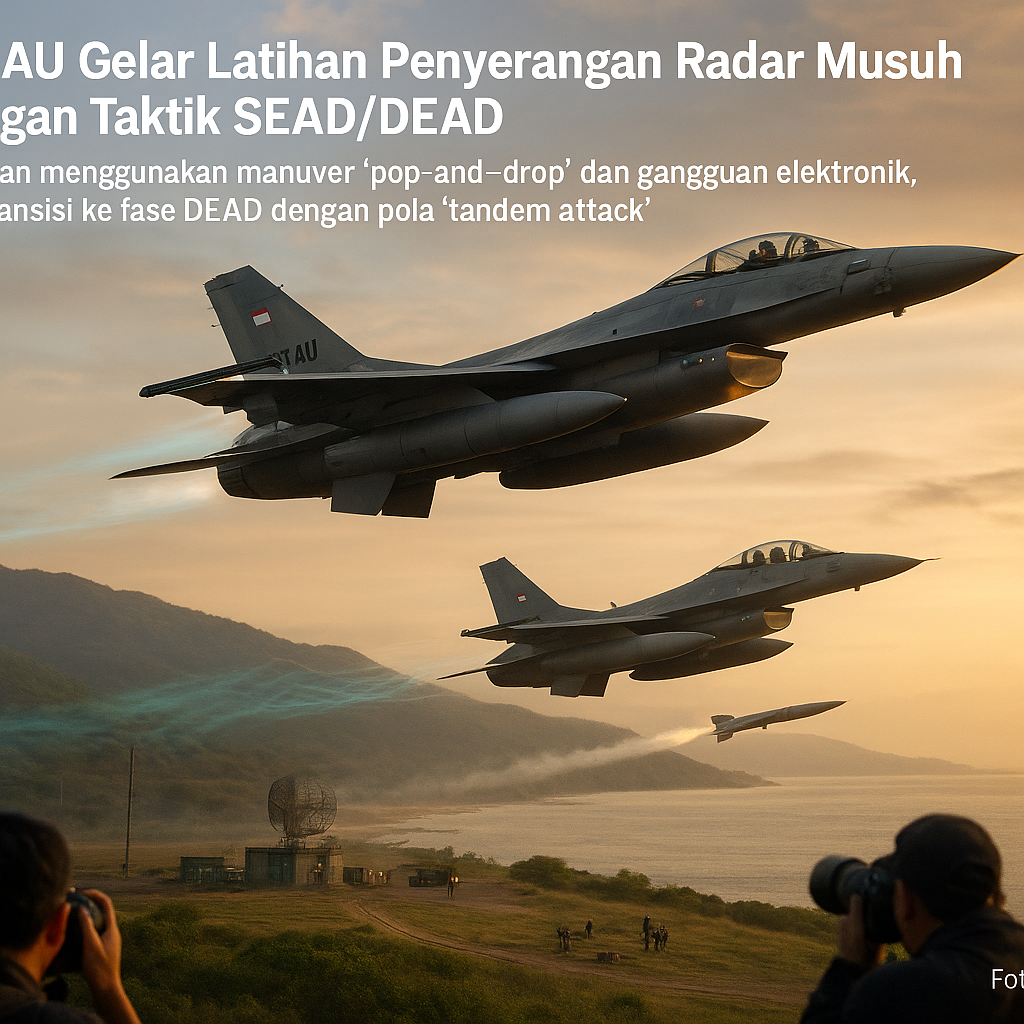 TNI AU Gelar Latihan Penyerangan Radar Musuh dengan Taktik SEAD/DEAD