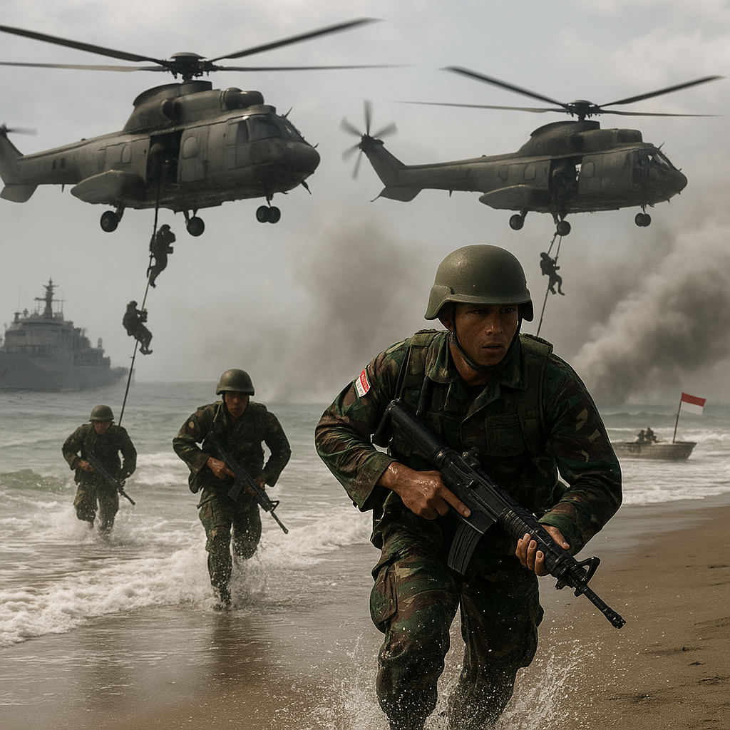 Bedah Taktik Heliborne Assault dalam Operasi Amphibious TNI